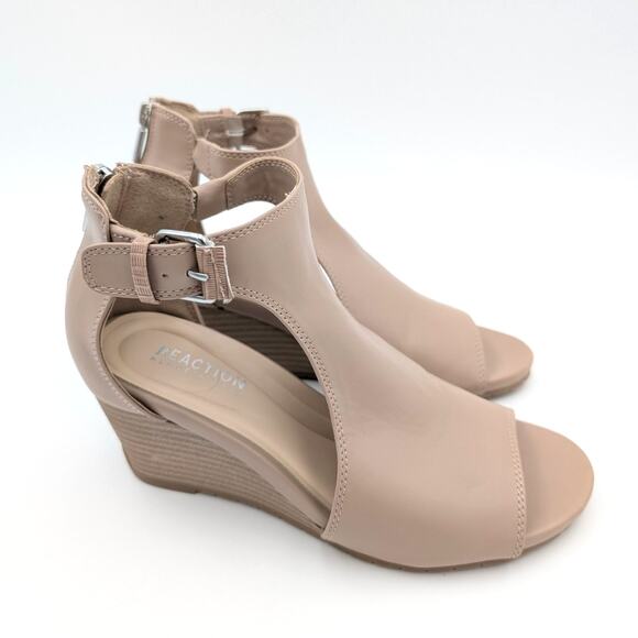 Kenneth Cole Reaction Gracie Wedge Sandals Women's Chai Size US7 EU37.5 - Picture 3 of 10